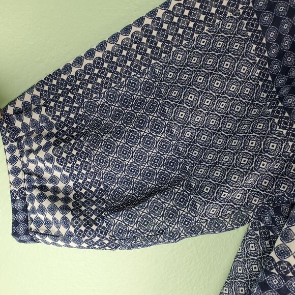 NYDJ Womens Lilibet Button Up Long Sleeve Blouse Medallion Medley Blue Size 3X - Picture 4 of 8